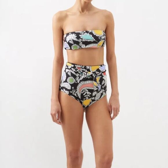 Mara Hoffman Women's Black Jay High Waisted Bottom Swimwear S - Picture 7 of 7